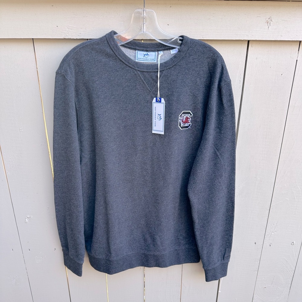 Heather Gray Gamecock Embroidered Logo Sweatshirt New with Tags Size Small